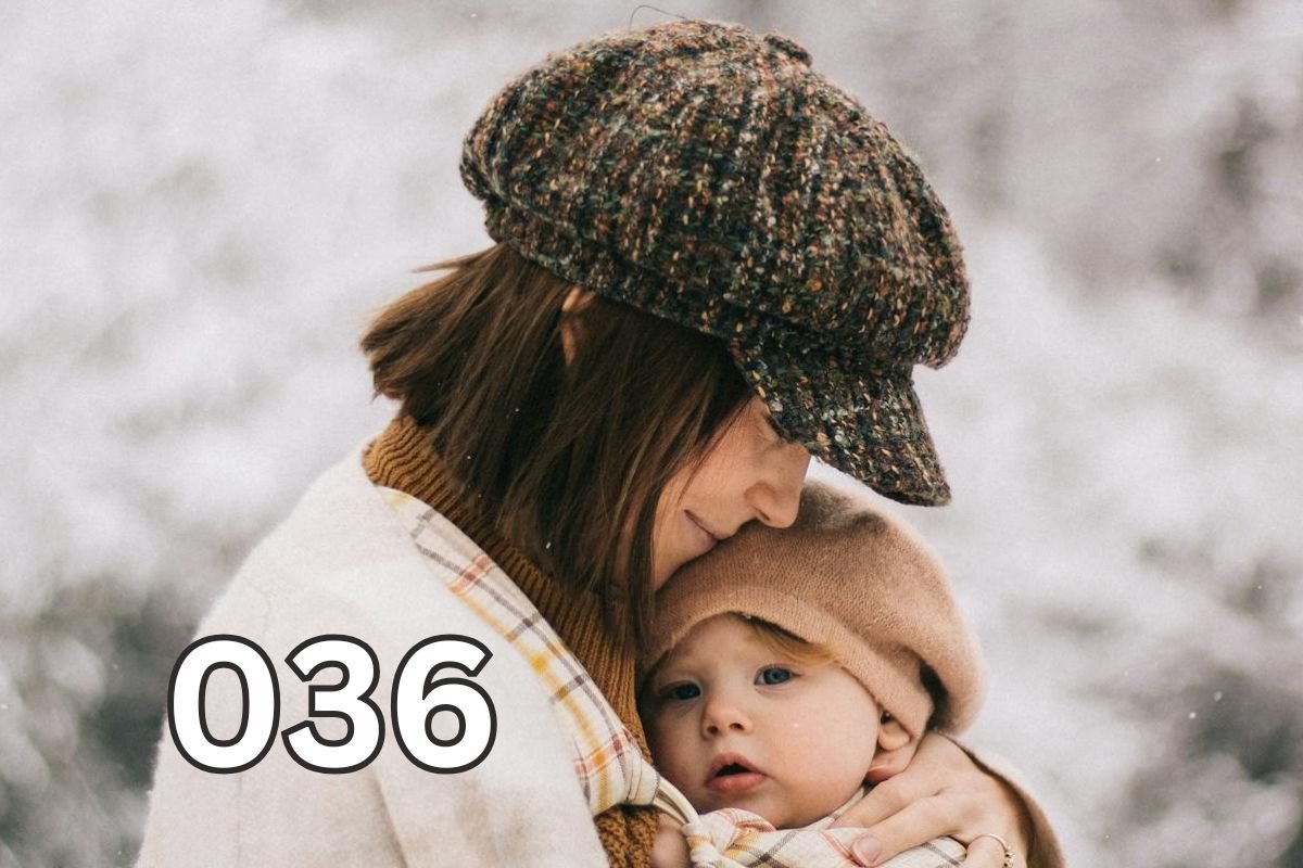 Winter Embrace of a Mother and Child – Symbol of Emotional Warmth Mother lovingly embraces child outdoors during winter, wrapped in a warm coat and connection.