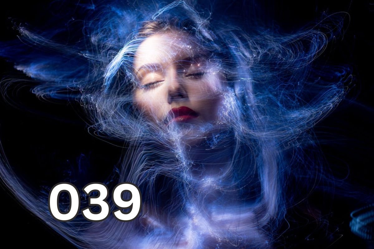 Energy & Emotion: Visualising the Aura of Sensitivity A woman surrounded by glowing energy waves, symbolising the deep connection between emotions and energetic fields.