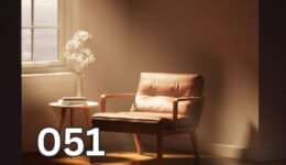 Empty chair and table bathed in morning light with flowers by the window, symbolising quiet aging and solitude.