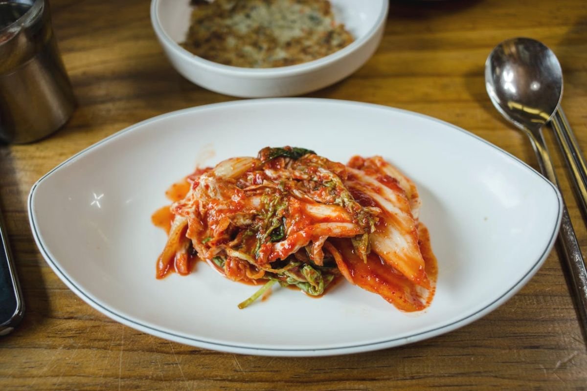 Plate of kimchi, fermented food recognised for gut health benefits