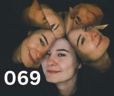 A smiling woman’s portrait subtly fragmented to represent multiple identities, symbolising the experience of Dissociative Identity Disorder (DID).