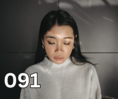 Woman with closed eyes symbolising aphantasia, mind blindness, and the inability to visualise mental imagery internally.